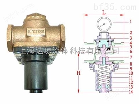 RDT-15隔膜型直动式减压阀-中国台湾Z-TIDE日泰阀门（上海）达琼流体 现货供应
